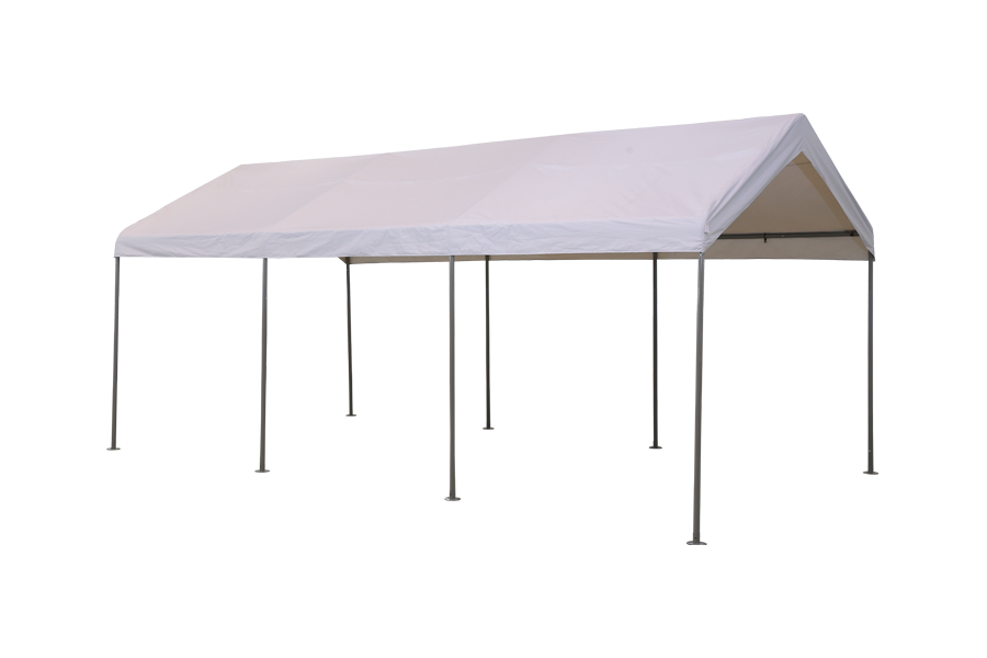 HYTIFE CANYON Carport de servicio pesado de 10x20 pies con 8 patas, garaje portátil automático, tienda de campaña para botes y toldo para auto de puesto de mercado para fiestas y bodas, gris