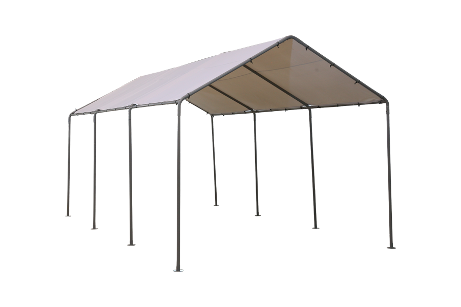 HYTIFE CANYON Carport de servicio pesado de 10x20 pies con 8 patas, garaje portátil automático, tienda de campaña para botes y toldo para auto de puesto de mercado para fiestas y bodas, gris