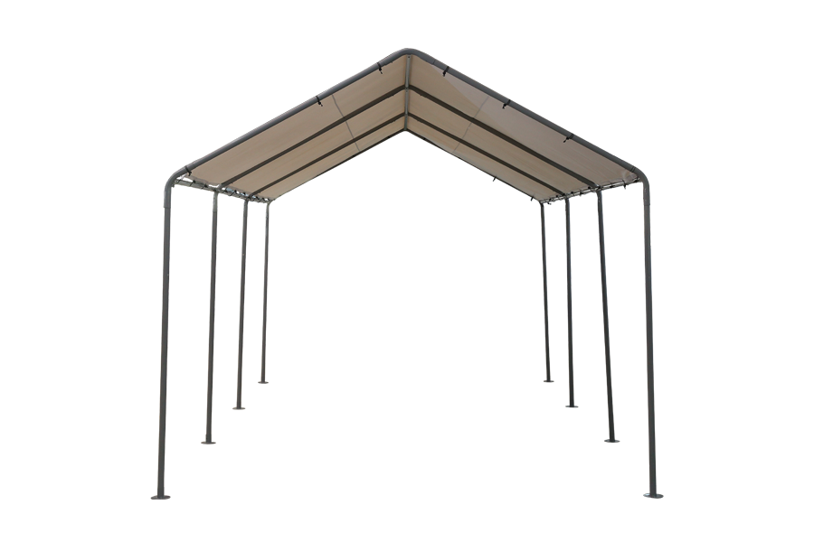 HYTIFE CANYON Carport de servicio pesado de 10x20 pies con 8 patas, garaje portátil automático, tienda de campaña para botes y toldo para auto de puesto de mercado para fiestas y bodas, gris