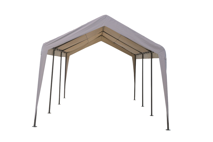 HYTIFE CANYON Carport de servicio pesado de 10x20 pies con 8 patas, garaje portátil automático, tienda de campaña para botes y toldo para auto de puesto de mercado para fiestas y bodas, gris