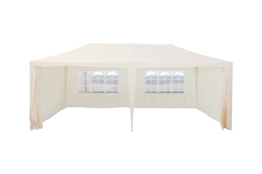 Carpa grande para fiestas con toldo de 10' x 20' con 4 paredes laterales de ventana extraíbles, bodas, eventos al aire libre de picnic, color blanco