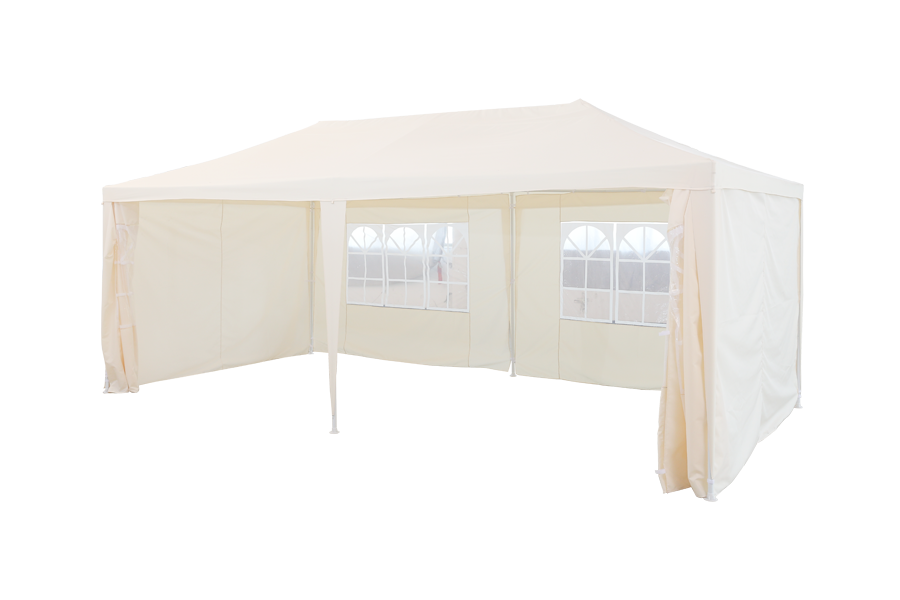 Carpa grande para fiestas con toldo de 10' x 20' con 4 paredes laterales de ventana extraíbles, bodas, eventos al aire libre de picnic, color blanco