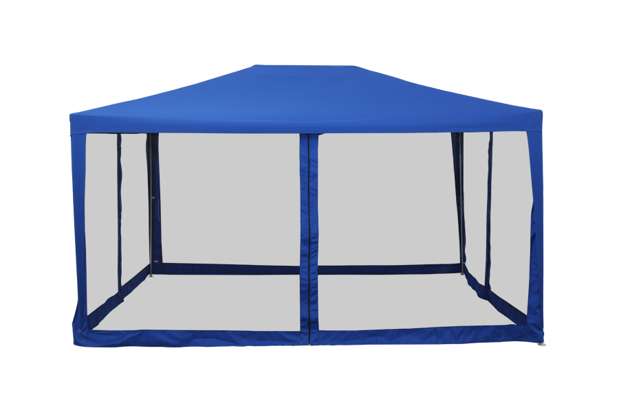 Carpa con dosel para mirador de 10' x 10' con 4 paredes laterales de malla removibles para eventos y bodas