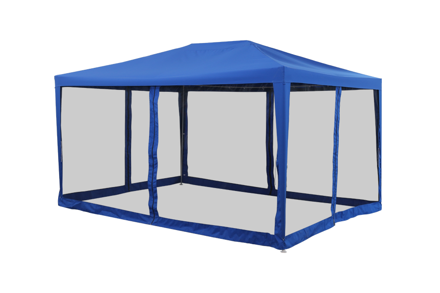 Carpa con dosel para mirador de 10' x 10' con 4 paredes laterales de malla removibles para eventos y bodas