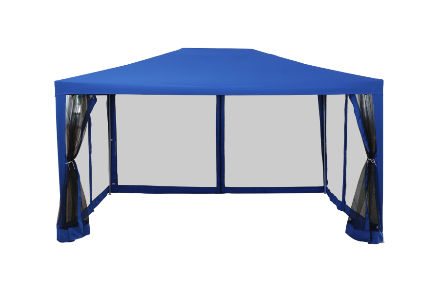 Carpa con dosel para mirador de 10' x 10' con 4 paredes laterales de malla removibles para eventos y bodas