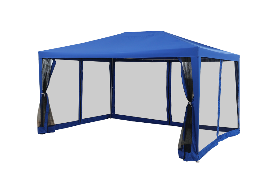 Carpa con dosel para mirador de 10' x 10' con 4 paredes laterales de malla removibles para eventos y bodas